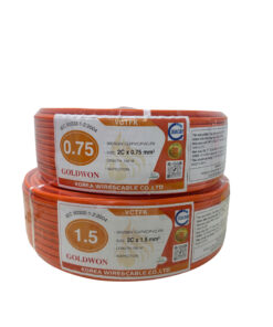 Dây điện 2,3 lõi dẹt - cách điện PVC-FR chậm cháy, điện áp 300/500V - 90ºC (Dây Ô Van)