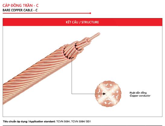 Cáp đồng trần - C